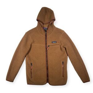Patagonia Pile Fleece Retro Hoodie‎ Women’s XS Orange Full Zip